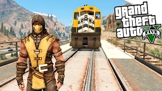 GTA 5 Моды: Скорпион - Скорпион против Поезда!