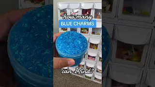 How many BLUE charms can I find for this slime? 🐳 #shorts #slime #oddlysatisfying #blue