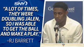 RJ Barrett, Mitchell Robinson discuss their effectiveness in Knicks' Game 4 win over Cavaliers | SNY