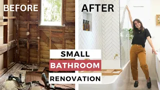 DIY Small Bathroom Renovation w/ EXTREME Before & After | Homestead Makeover