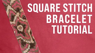 4x FASTER METHOD: Square Stitch Beaded Bracelet Tutorial and How To Read a Beading Pattern