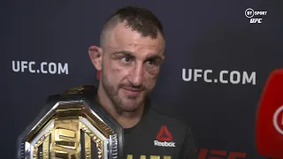 "I'm just a regular bloke and I'm holding a world title!" Alex Volkanovski post-fight interview