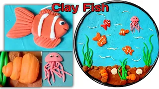 How to make clay fish || polymer clay fish || Easy IDY || Modelling clay art for kids || Clay fish