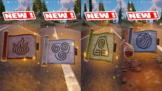 Fortnite All New Avatar Mythic Weapons ( AirBending & FireBending & EarthBending & WaterBending)