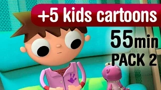 1 hour Cartoon videos for kids 5-9 years old - Pack 2