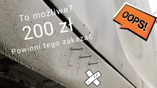 Naprawa progu, prostowanie drzwi, lakierowanie 5 elementów za ok 200 zł. Jak usunąć rdzę?