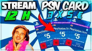 12 Stunden LIVE | PSN Card Verlosung | 3 x 5,00€