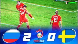 Russia 2-0 Sweden - EURO 2008 - Pavlyuchenko & Arshavin Defeat Ibrahimović - FHD