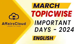 March 2024 - Important Days | English | AffairsCloud