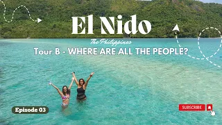 Philippines Travel Vlog | El Nido Tour B | A beach, sandbar and cave - ALL EMPTY? |Peppy Travel Girl