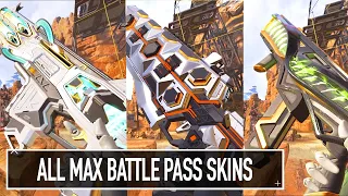 All Max Battle Pass Weapons (RANKING ALL MAX BATTLE PASS WEAPON SKINS SEASON 1-11  REACTIVE SKINS)