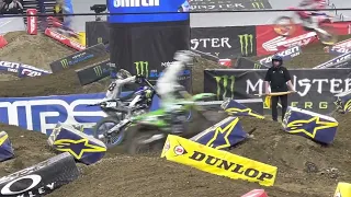 2023 Indianapolis Supercross Haiden Deegan Crash!!!