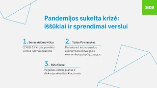 Pandemijos sukelta krizė: iššūkiai ir sprendimai verslui