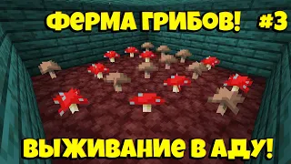 ПОСТРОИЛ ФЕРМУ ГРИБОВ! ВЫЖИВАНИЕ В АДУ! | МАЙНКРАФТ 1.16! №3