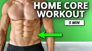 5 Minute Home Core Workout (Only Music)