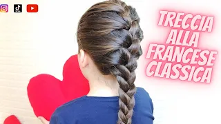 Treccia alla francese classica Tutorial semplice,Treccia attaccata al capo | estate,scuola,ufficio🖤