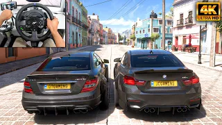 Mercedes-Benz C63 AMG & BMW M4 Coupe | Forza Horizon 5 | Thrustmaster T300RS gameplay