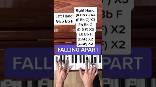 Michael Shulte - Falling Apart (Easy Piano Tutorial With Letter Notes) #Shorts