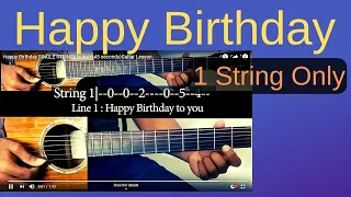 Happy Birthday SINGLE STRING (30 seconds only)Guitar Lesson