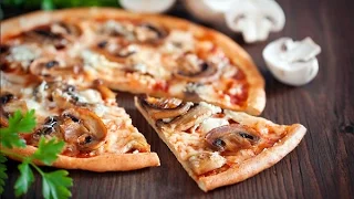 Пицца с грибами/ рецепт приготовления пиццы