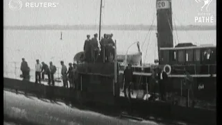 Submarine Deutschland arrives in Maryland (1916)