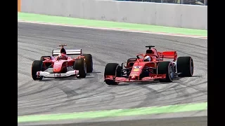 Ferrari F1 2018 vs Ferrari F1 2004 - Barcelona-Catalunya