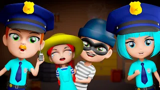 Police Girl And Policeman Song 👮‍♂️🚓🚨 | Kids Songs and Nursery Rhymes by Lights Kids 3D