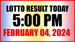 Lotto Result Today 5pm February 4, 2024 Swertres Ez2 Pcso