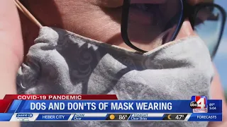 Dos and Don'ts of mask wearing