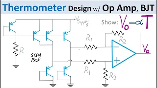 Thermometer Circuit Design with Op Amp and BJT transistor