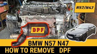 How to remove DPF filter BMW N57 N47 F10 F11 530d 520d 535d 730d 330d F01 320d Particle  Particulate