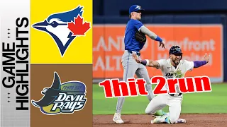 Rays vs. Blue Jays [Highlights To Day] Ben Rortvedt scores. José Caballero scores.