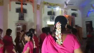 Kolatam dance by Velagalagudem parishners.