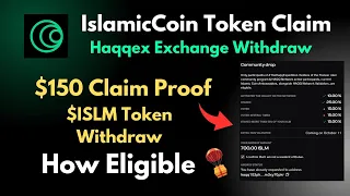 Islamic coin Airdrop Claim | HAqqex Exchange kyc & Withdraw update | Free $150 ISLM Token Claim