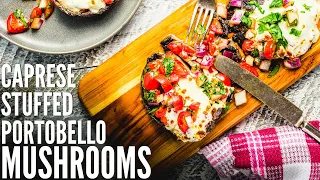 Tomato and Mozzarella Stuffed Portobello Mushrooms