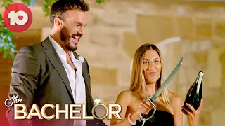 How To Sabre A Bottle Of Champagne | The Bachelor @BachelorNation