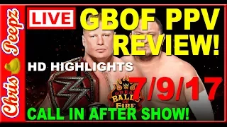 🔴 WWE GREAT BALLS of FIRE 7/9/17 Live PPV Full Show Review, HD Results, Reactions! Lesnar vs Joe!