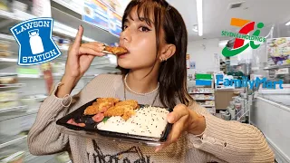 eating ONLY japanese convenience store food for 24 HOURS! 🍱