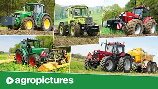 6 Zylinder Youngtimer Traktoren im Einsatz | Case 1455 XL, Fendt 312, MB Trac 1000, John Deere 6910