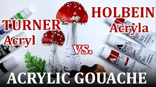 TURNER ACRYL vs HOLBEIN ACRYLA // comparing acrylic gouache brands