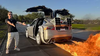 World’s First Fire Breathing Tesla