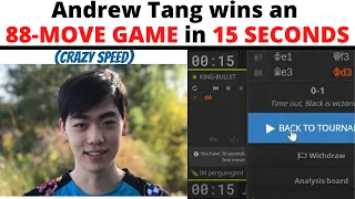 Andrew Tang wins an 88 MOVE GAME in 15 SECONDS!