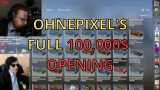 ohnePixel Opens 100,000$ Worth Of CSGO Cases (FULL STREAM)