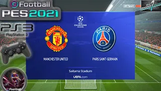 Manchester United Vs PSG UCL Group Stage eFootball PES 2021 || PS3 Gameplay Full HD 60 Fps
