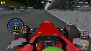 rFactor F1 2011 Singapore Onboard Practice 1 DRS and KERS in USE Driver virtual Eder Belone