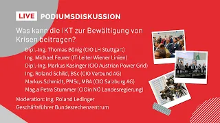 Podiumsdiskussion: Was kann die IKT zur Bewältigung von Krisen beitragen?