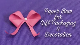 Paper Bow 🎀 | Gift Ribbon | How to make Paper Bow or Ribbon | Origami Bow