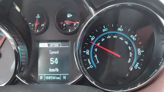 Chevrolet Cruze 1.4 Turbo  0-100 km/h acceleration