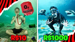 MERGULHO DE R$10 vs MERGULHO DE R$10.000