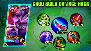 CHOU ONESHOT BUILD!! DAMAGE HACK 😱(MUST WATCH) MOBILE LEGENDS